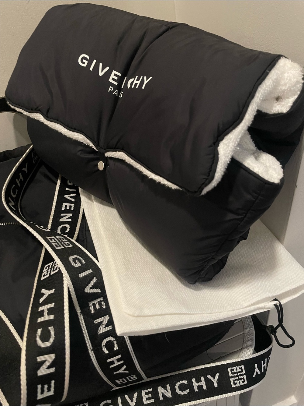 Givenchy Black Quilted Duffel With Branded Straps